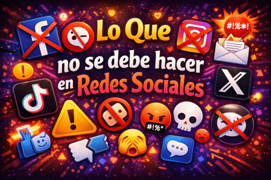 Lo que no se debe hacer en redes